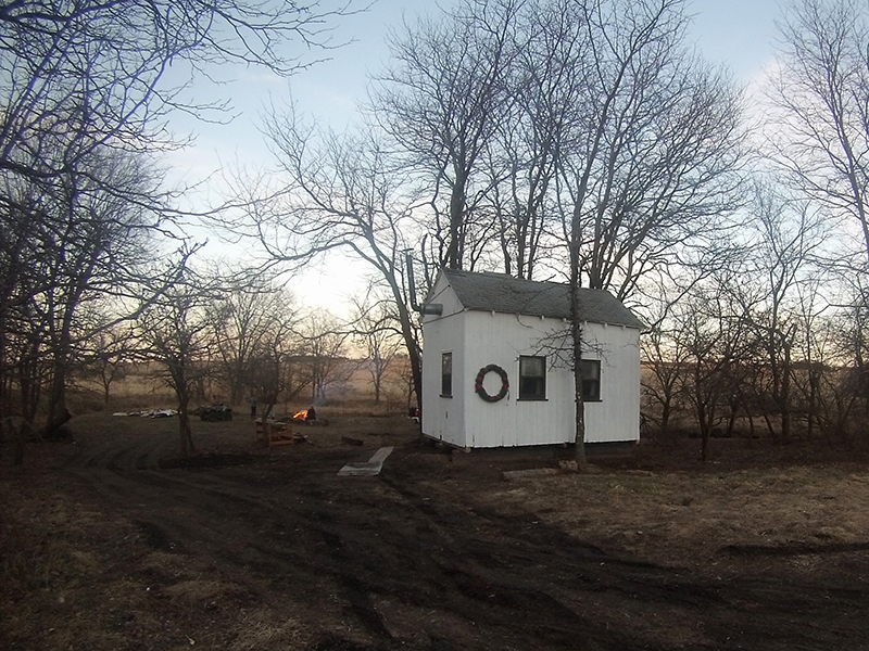 Amy Andrews and Ethan Van Kooten built this tiny home almost entirely from scrap materials.