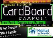 Central fraternity BKE's Cardboard Campout benefits Marion County Habitat for Humanity.