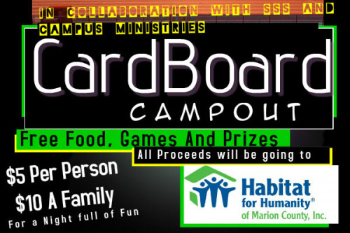 Central fraternity BKE's Cardboard Campout benefits Marion County Habitat for Humanity.