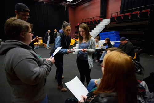 Celebrated actors led theater workshops during an extended residency at Central College March 21-23. Students explored acting, costuming, early special effects and more with the illustrious American Shakespeare Center cast.