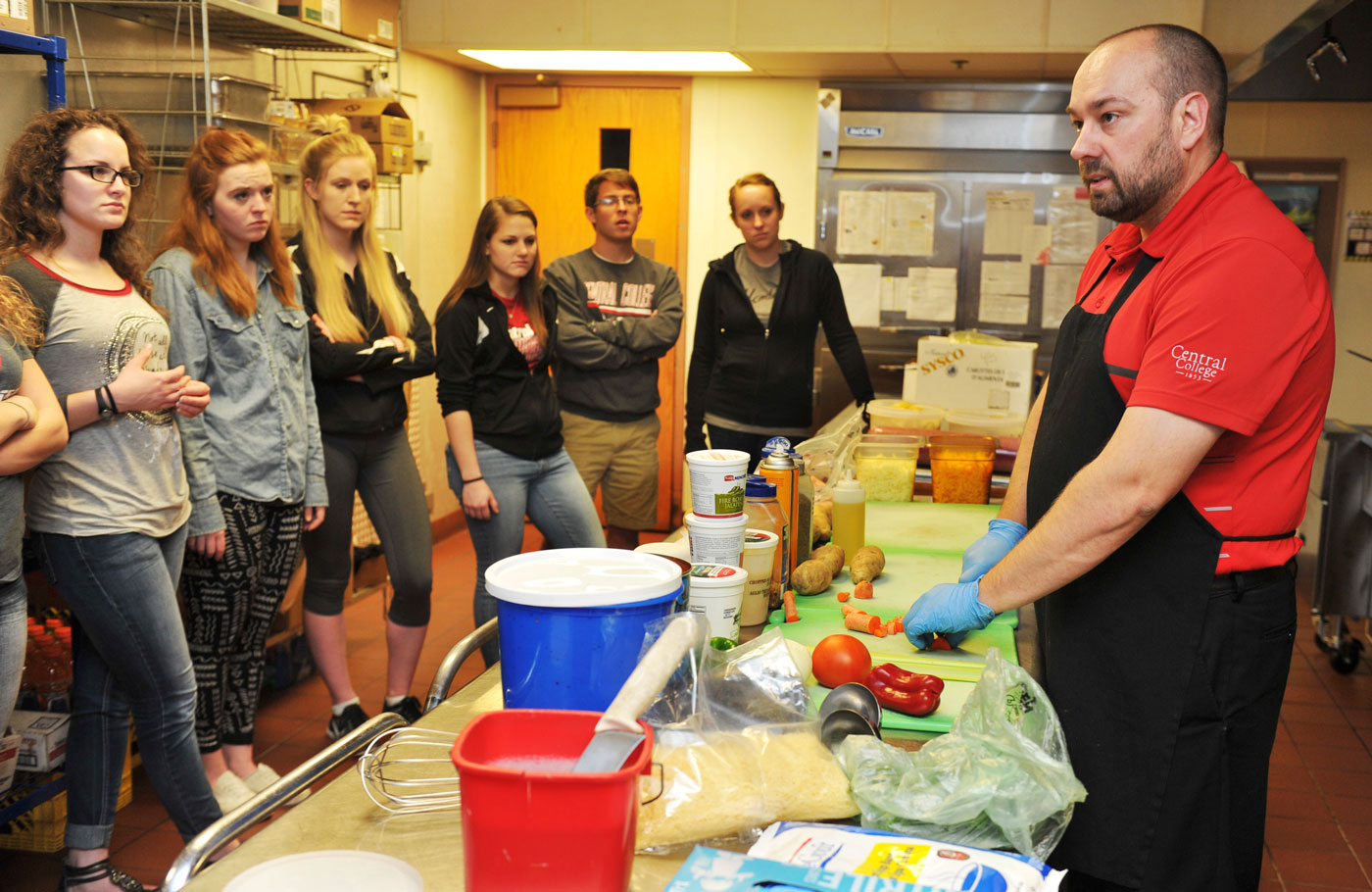 Richard Phillips, director of dining services, recently taught a cooking class that sparked a series to continue next year.