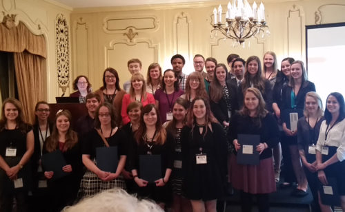 Central students gathered to present their original research at the Palmer House in Chicago during the Midwestern Psychological Association (MPA) conference in Chicago.