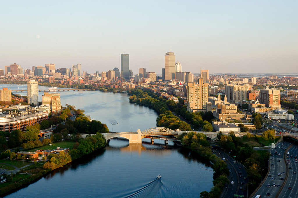 Aerial photo of Boston.