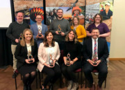Jenae Jennison ’11 (front row, far left) and Reid Evans ’01 (front row, far right) named to the Red Rock Area’s Top 10 under 40.