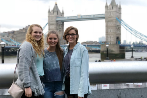 Central College students studying abroad in London.