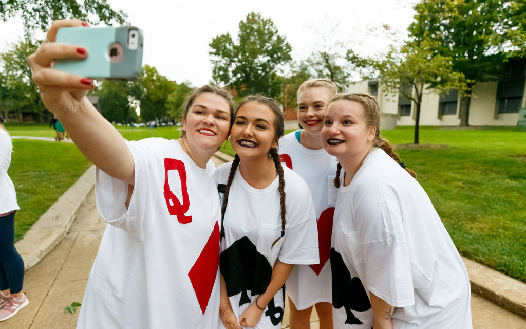 Student costumes before the Lemming Race