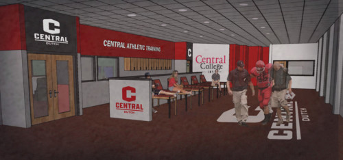 The athletic training room will be renovated to provide additional working space.