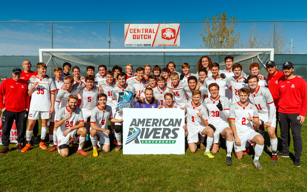 The Central men's soccer team were crowned conference champions.