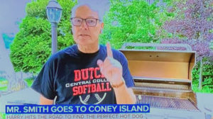 Harry Smith '73 proudly wears Central gear on some of his NBC News reports.