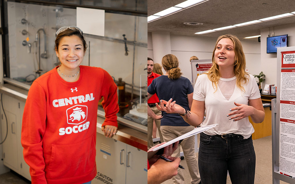 Katie Wang '21 and Elizabeth Sheldon '21