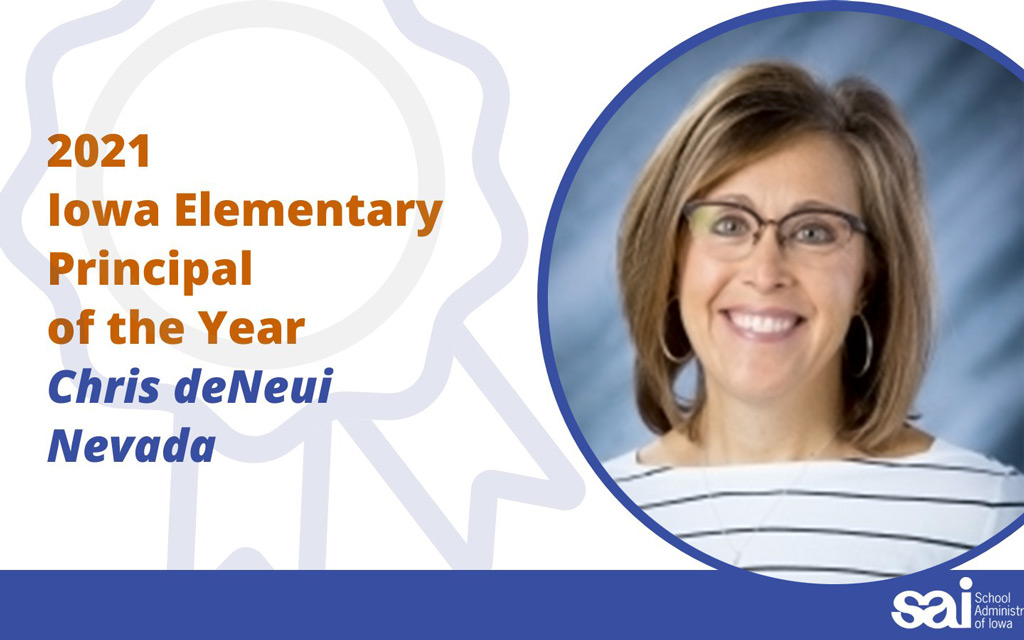 deNeui Named 2021 Iowa Elementary Principal of the Year