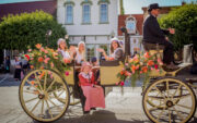 A float in the Tulip Time parade