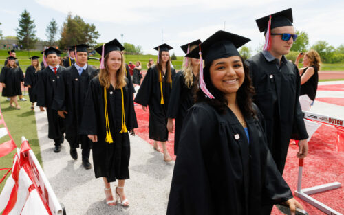 Central College 2022 Commencement outside
