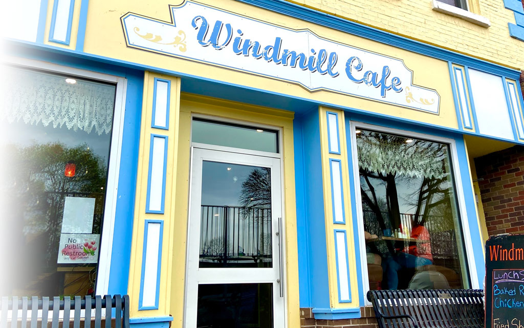 The front of Windmill Cafe in Pella.