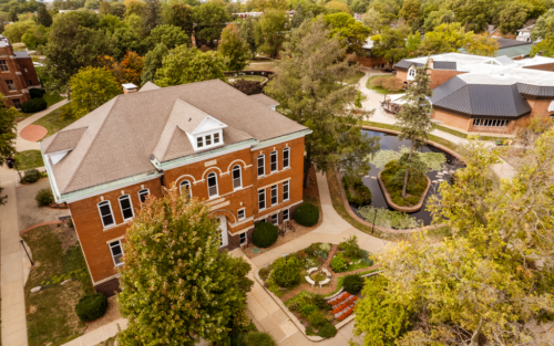 Central campus drone view