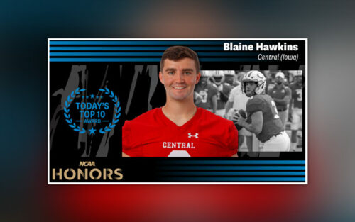 Blaine Hawkins '22 earns NCAA Top 10 award