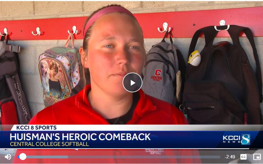 Sydni Huisman ’23 Shares Comeback for Central Softball