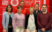 New Central board of trustees joining in 2023 are: front row, from left: Shannan Mattiace ’90, Kara Kohler Hoogensen ’96, Lori Fegley ’80 and Kelly Vielmo ’99. Backrow, from left, Dave Smith and Marc Poortinga ’98.
