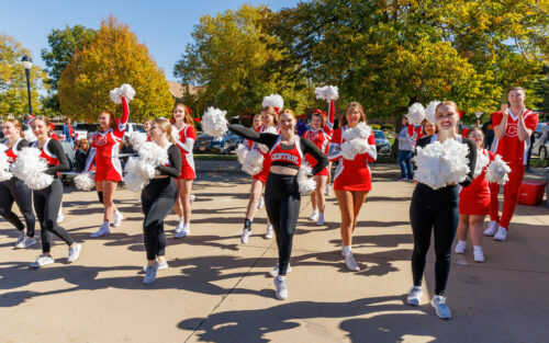 Central Cheer Team at tailgate