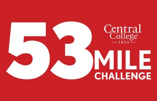 Graphic reads 53 mile challenge and Central logo