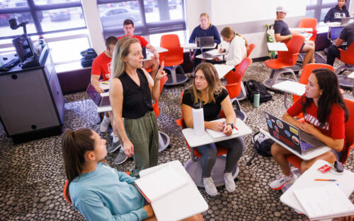 Central classroom with Professor Sara Shuger Fox