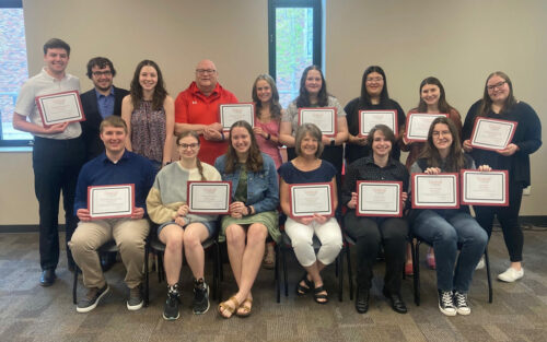 Central student leadership award winners.