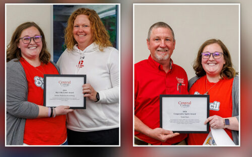 Allyson Mann '16 and Jeannie Hedrick-Rozenberg '05 (left image) and Allyson and Todd Hart right image.